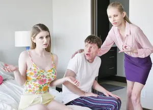 Mẹ kế bắt nàng nhỏ riêng của chồng chịch với cậu con trai